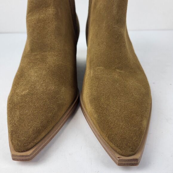 Marc Fisher LTD Yarita Ankle Chelsea Bootie Brown Suede Pull On 6.5M - Picture 6 of 11